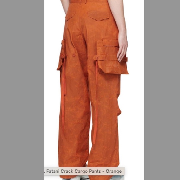 Andersson Bell Fatani Crack Cargo Pants  Orange (Size 50 IT/US 34) - Picture 3 of 8